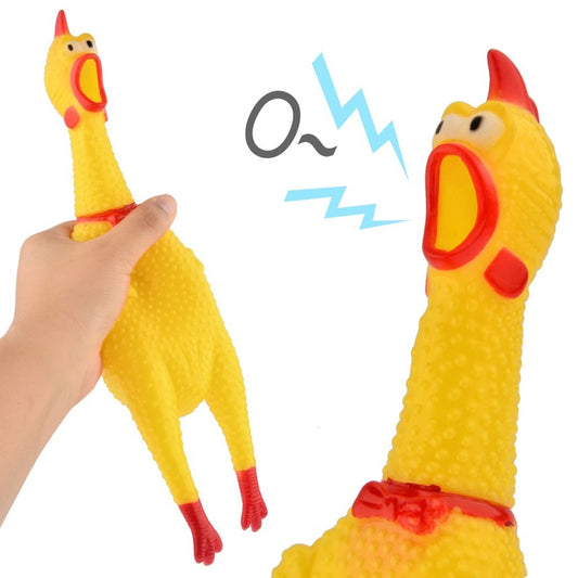 The Signing Chicken - Rubber Dog Toy - 2 sizes