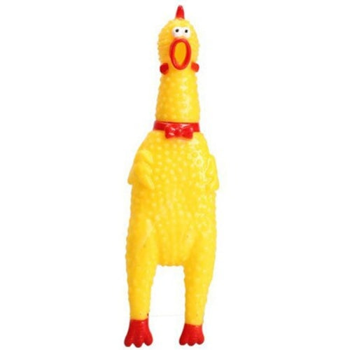 The Signing Chicken - Rubber Dog Toy - 2 sizes
