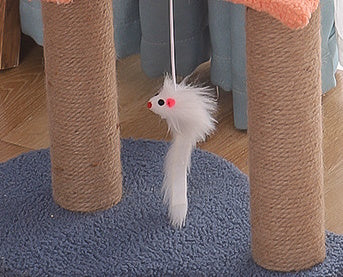 Compact Fish Design Cat Tree and Scratching Post