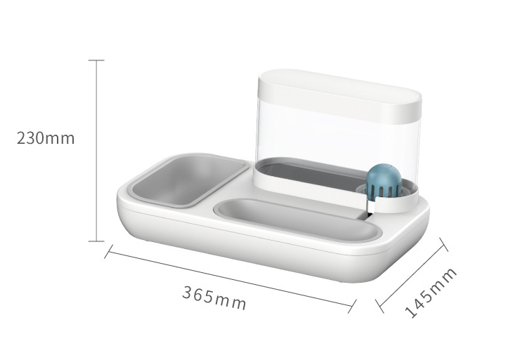 Modern Automatic Drinking Fountain 1.5L with Food Bowl for Pet Cats and Dogs Automatic pet fountain - InspirationIncluded