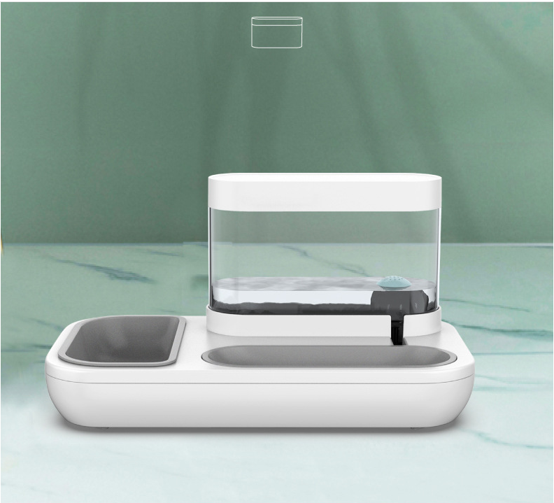 Modern Automatic Drinking Fountain 1.5L with Food Bowl for Pet Cats and Dogs Automatic pet fountain - InspirationIncluded