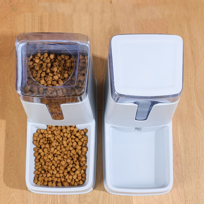 Pet Double Bowl Automatic Feeder Waterer - 2 Colors Automatic Pet Feeder - InspirationIncluded