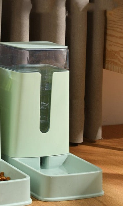 Pet Double Bowl Automatic Feeder Waterer - 2 Colors Automatic Pet Feeder - InspirationIncluded
