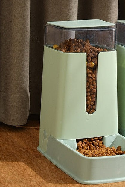 Pet Double Bowl Automatic Feeder Waterer - 2 Colors Automatic Pet Feeder - InspirationIncluded