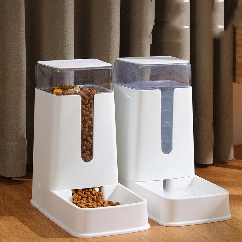 Pet Double Bowl Automatic Feeder Waterer - 2 Colors Automatic Pet Feeder - InspirationIncluded