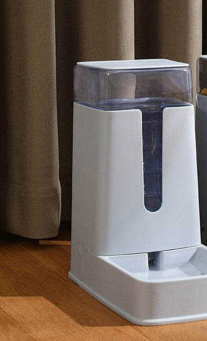 Pet Double Bowl Automatic Feeder Waterer - 2 Colors Automatic Pet Feeder - InspirationIncluded