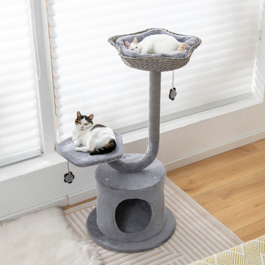 The Serenity - Cat Tower - Curved Metal Frame