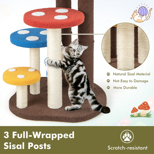 The Enchanted Mushroom - Cat Tree - 3-In-1
