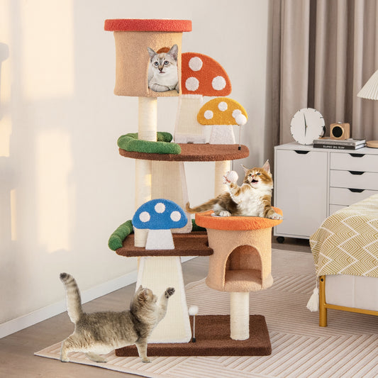 The Whimsical Mushroom - Cat Tree Play Centre - 2 Condos