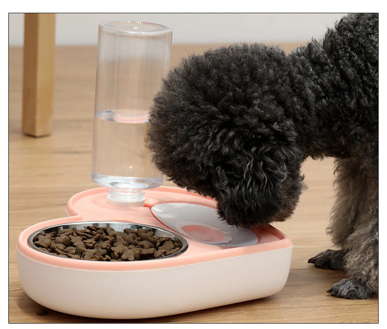 Love For Dinner Pet Bowl with Gravity Fed Water Dispenser