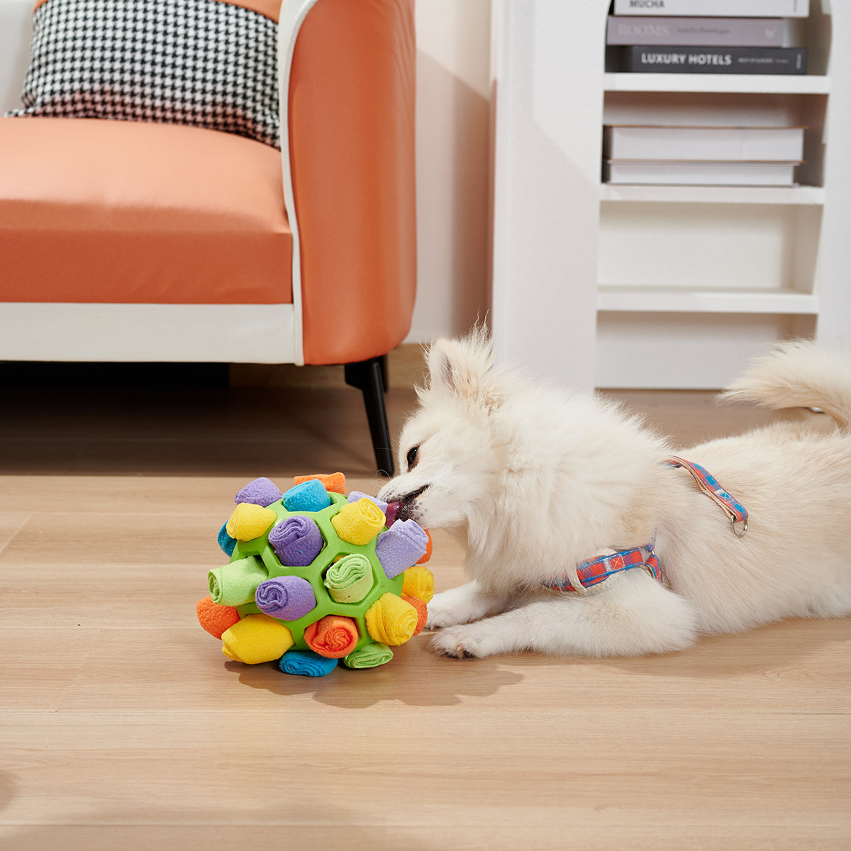 The Infinity Ball - Snuffle Toy - With Roll-out Fleece