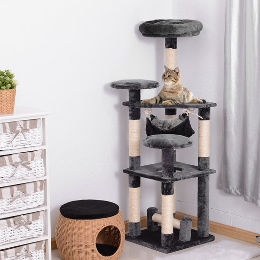 52" Multi-Level Cat Tree Tower Activity Centre with Hammock