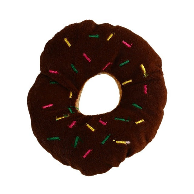 Sprinkle Donut Dog Toy With Squeaker