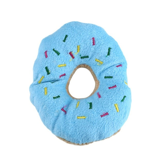 Sprinkle Donut Dog Toy With Squeaker