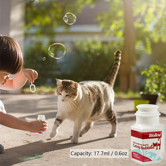 Catnip-Infused Bubbles For Kitty Playtime