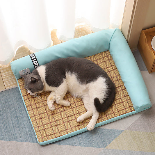 Summer Cooling Mats For Dogs & Cats Ice Pad With Bamboo Fiber
