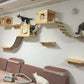 Wall-mounted Wooden Cat Shelf - 2 Sizes