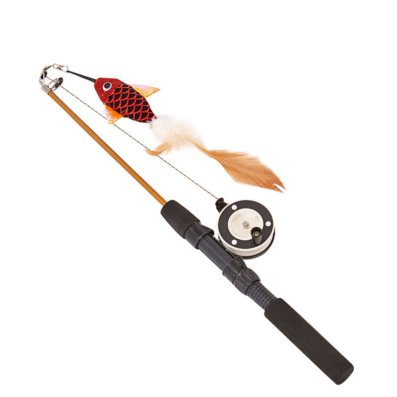 Cat Fishing Derby Game with Retractable Rod