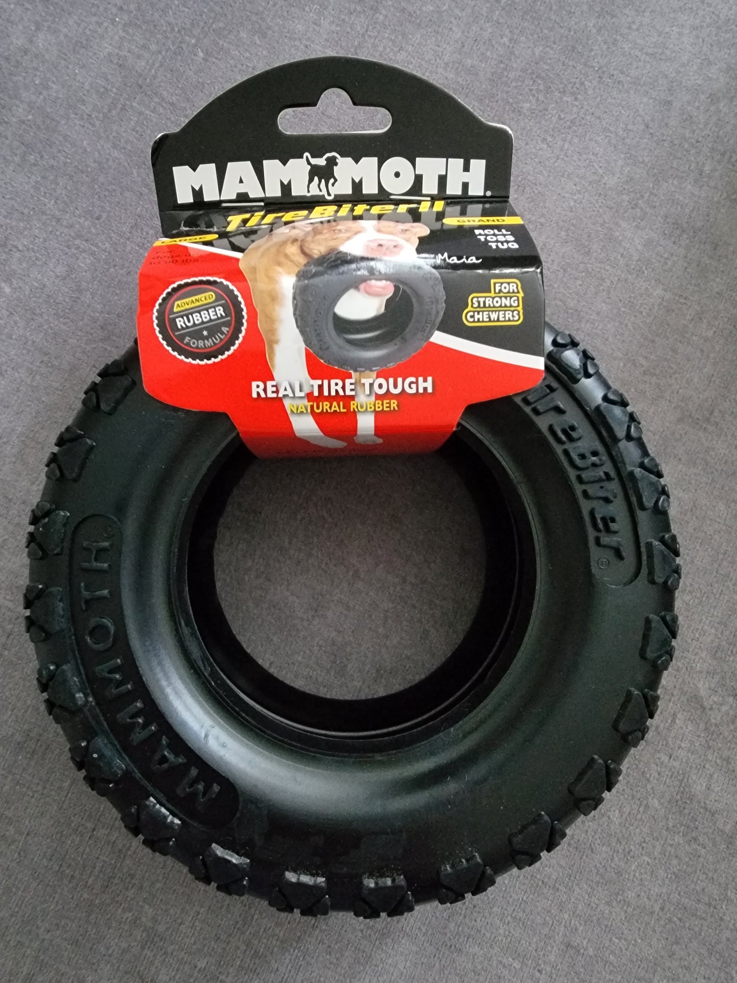 Rubber Tire Sturdy Dog Chew Toy by Mammoth