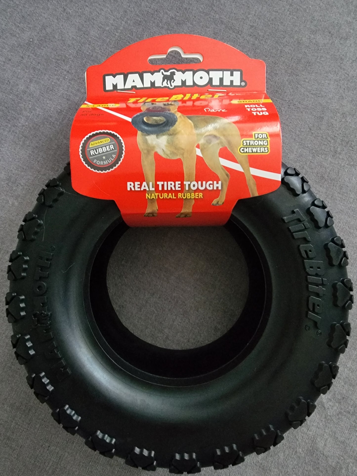 Rubber Tire Sturdy Dog Chew Toy by Mammoth