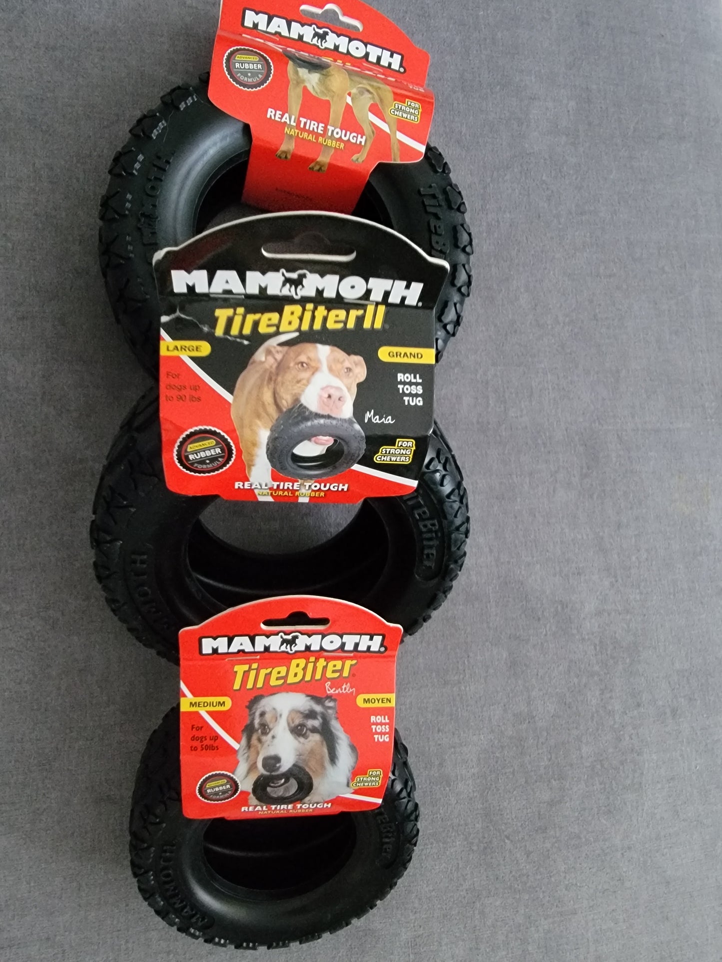 Rubber Tire Sturdy Dog Chew Toy by Mammoth