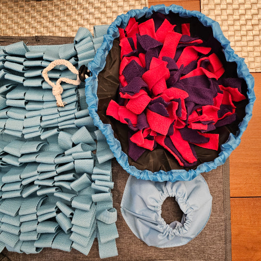 Challenging Snuffle Mat With Drawstring Bowl