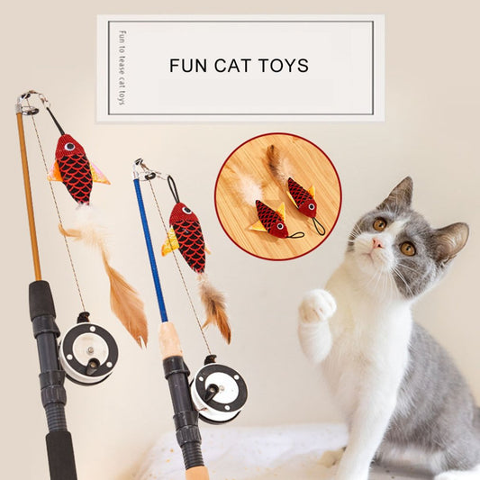 Cat Fishing Derby Game with Retractable Rod