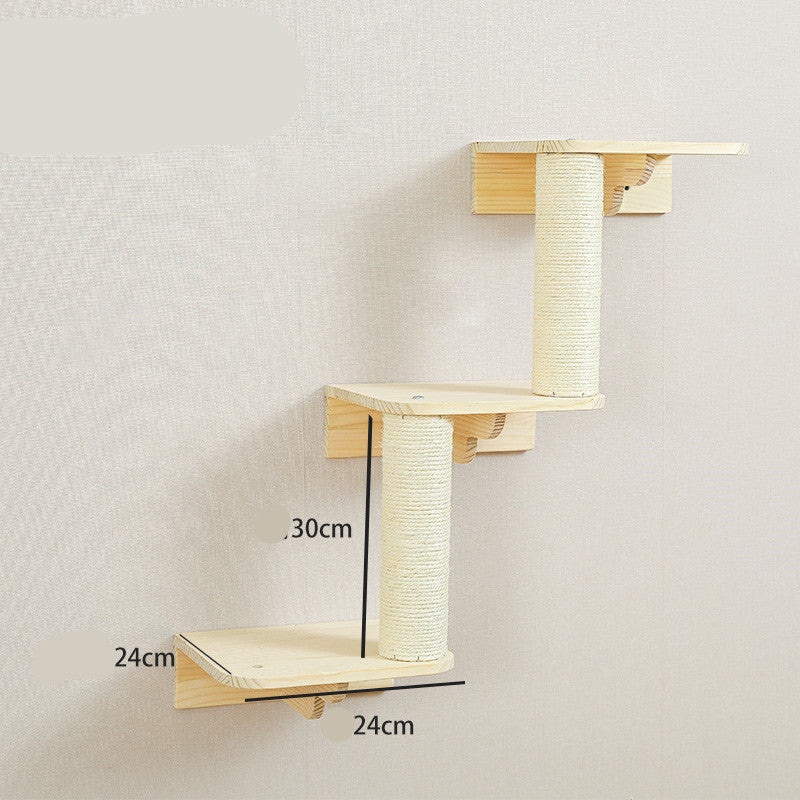 Solid Wood Wall Mounted Cat Platforms