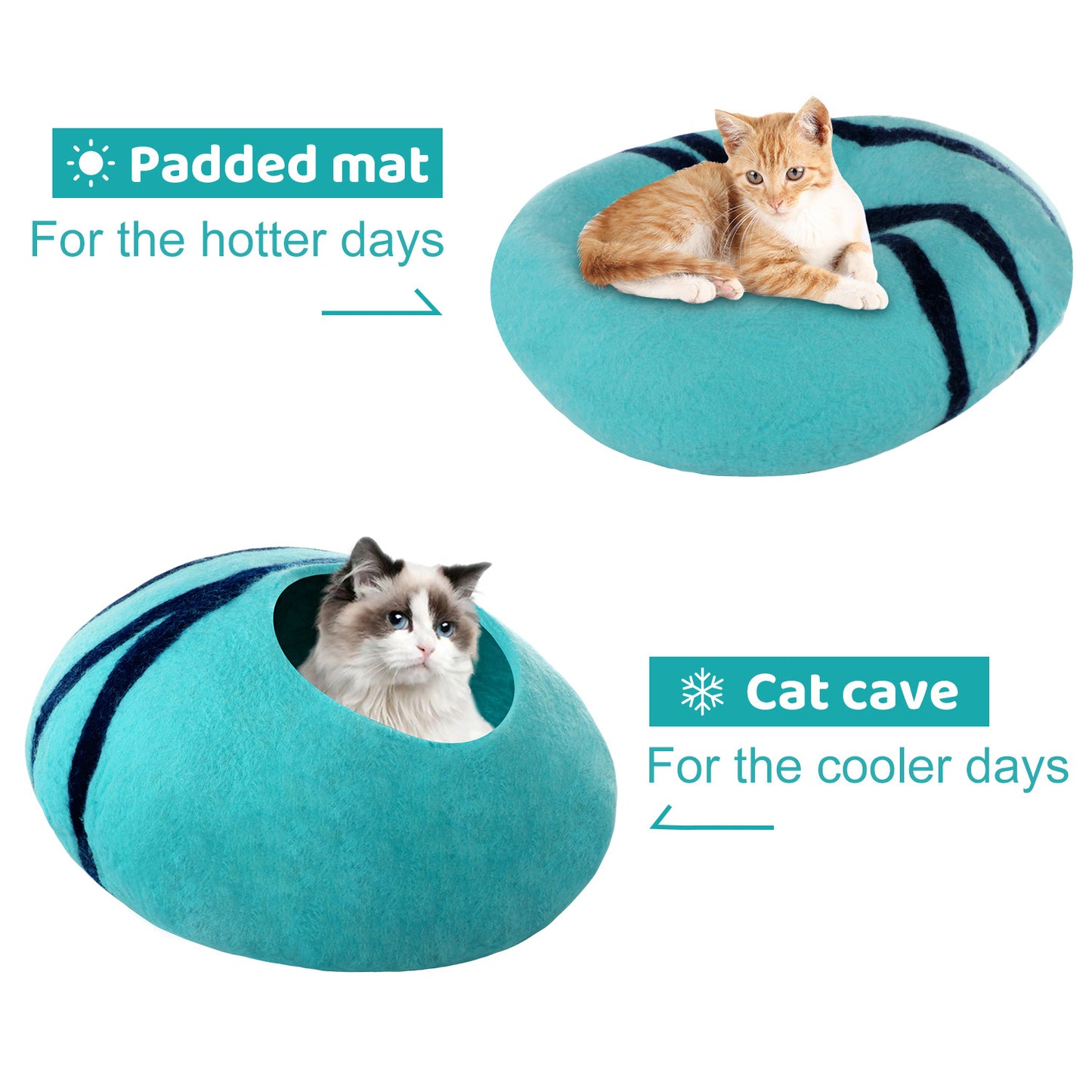 Warm Woolen Cat Cocoon