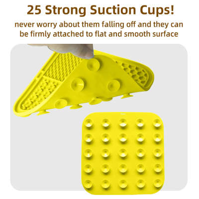 Large Silicone Lick Mat With Suction Cups