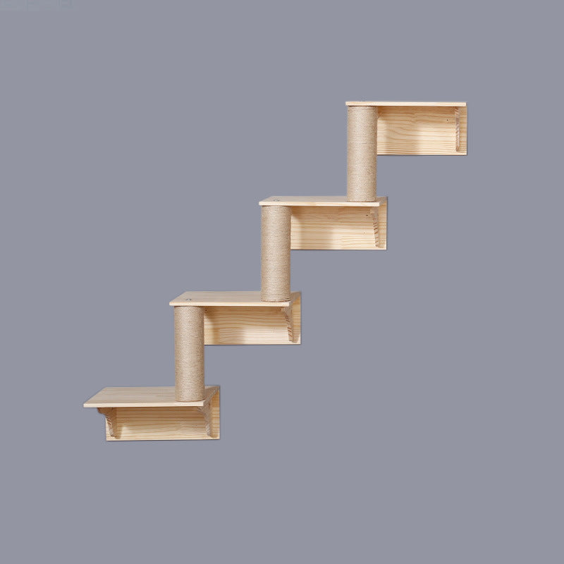 Solid Wood Wall Mounted Cat Platforms