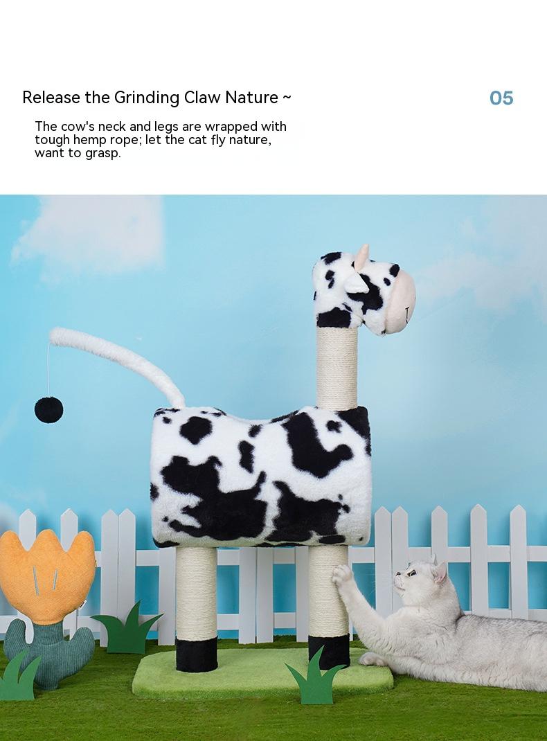 Cow Print Scratching Post and Nest