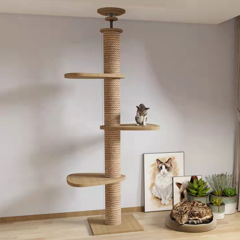 Solid Wood Column Cat Climbing Frame Toy
