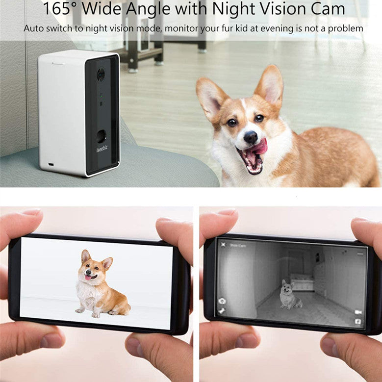 Smart Pet Treat Dispenser with Camera and Remote Functioning