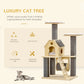 Wooden Cat Tree Activity Centre With Natural Sisal Scratching Posts