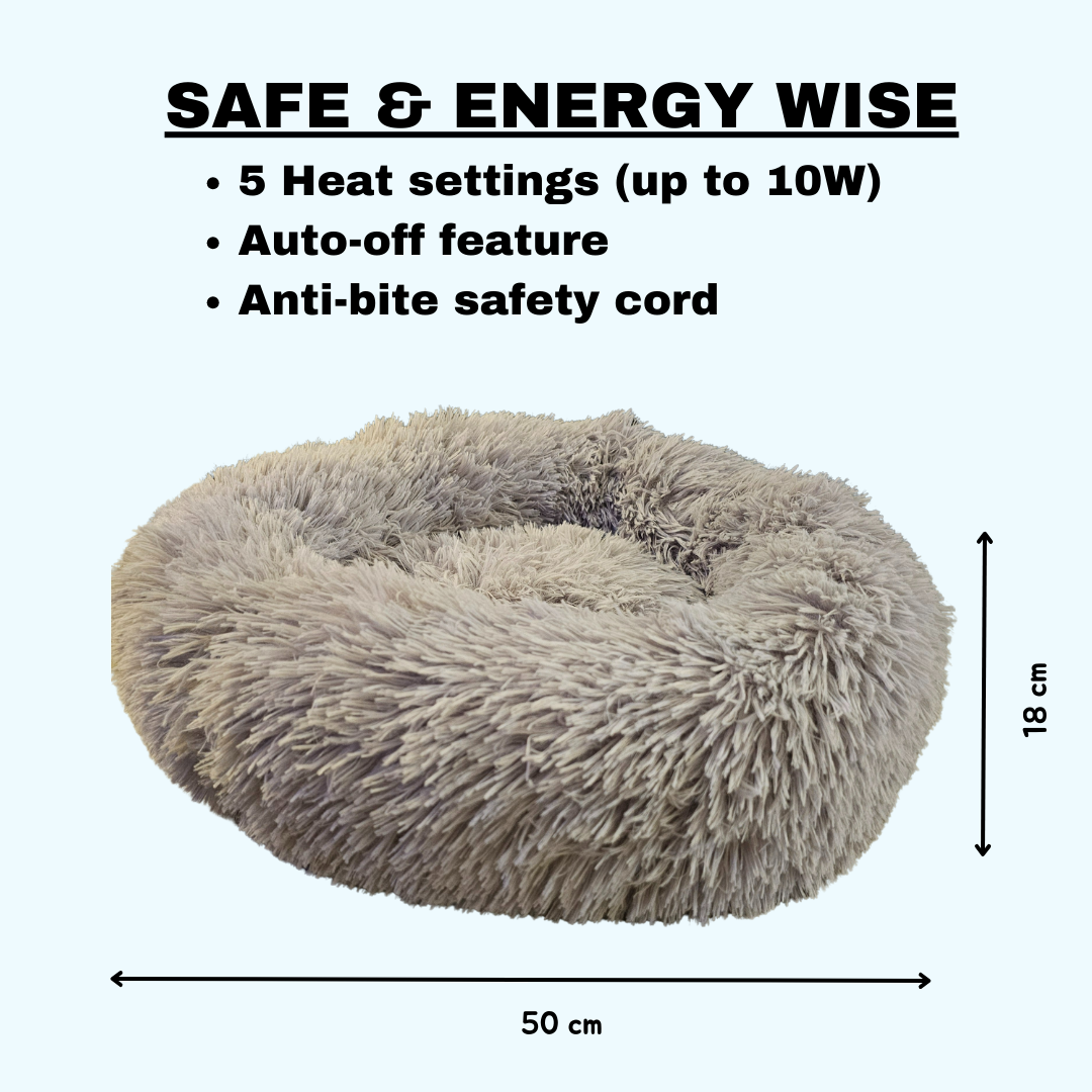 Purrfect Haven - Heated Calming Bed - For Cats & Small Dogs