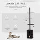 Cat Tree Floor to Ceiling Condo w/ Jute Scratching Post 86.5"-96.5"