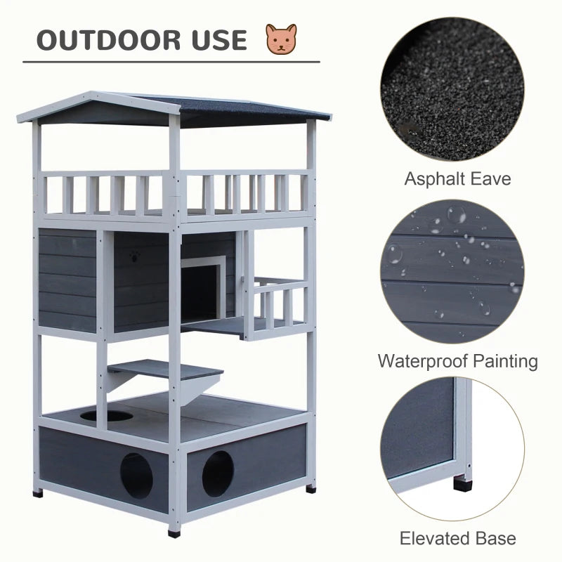 The Bunk House - Outdoor Cat House - For Multiple Cats