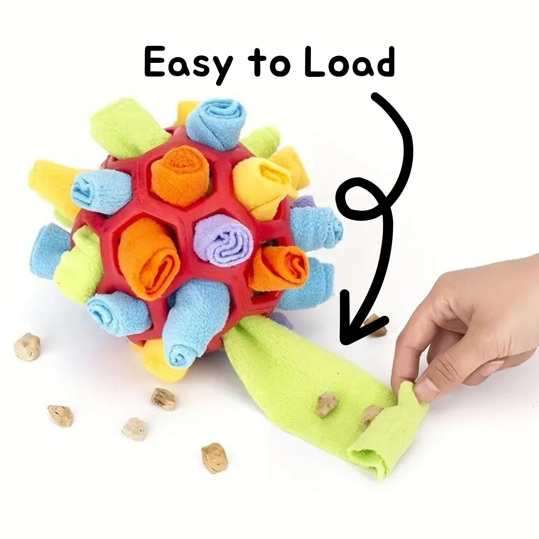 The Infinity Ball - Snuffle Toy - With Roll-out Fleece