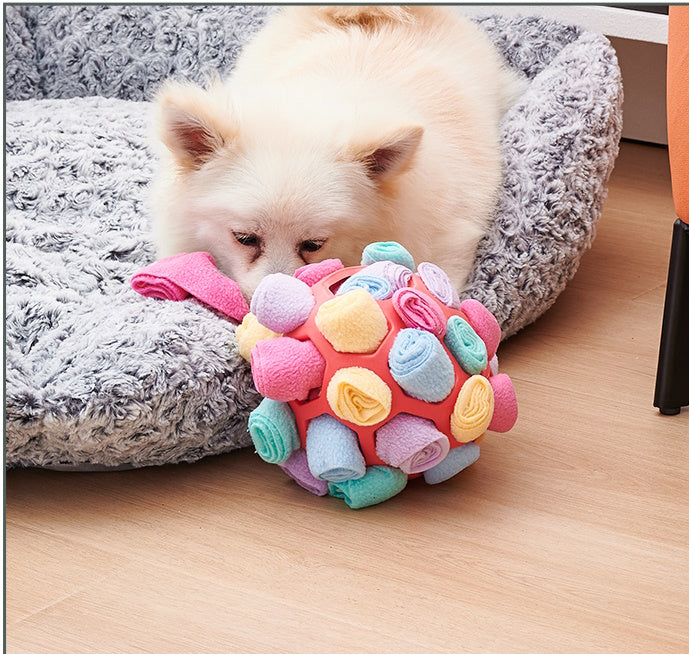 The Infinity Ball - Snuffle Toy - With Roll-out Fleece