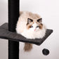 Cat Tree Floor to Ceiling Condo w/ Jute Scratching Post 86.5"-96.5"