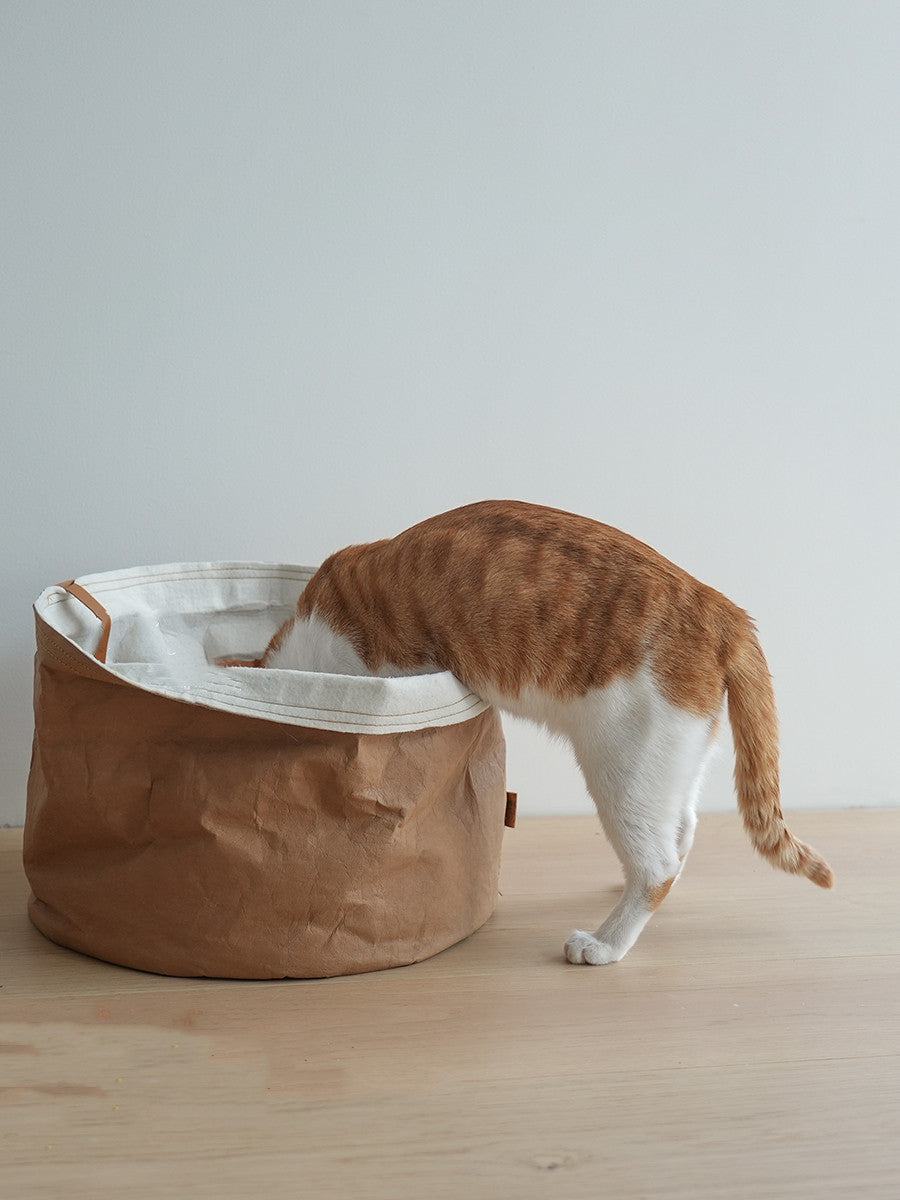 Fleece-Lined Paper Bag Nest With Scratching Board