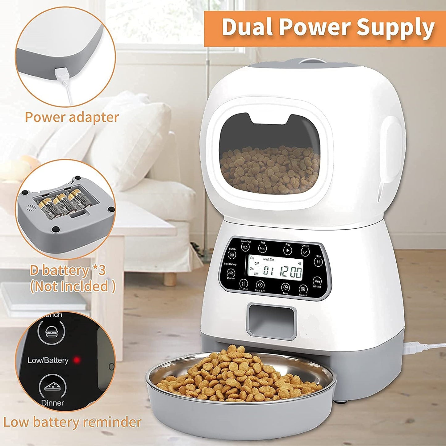 Smart APP Automatic Pet Feeder With Voice Recording