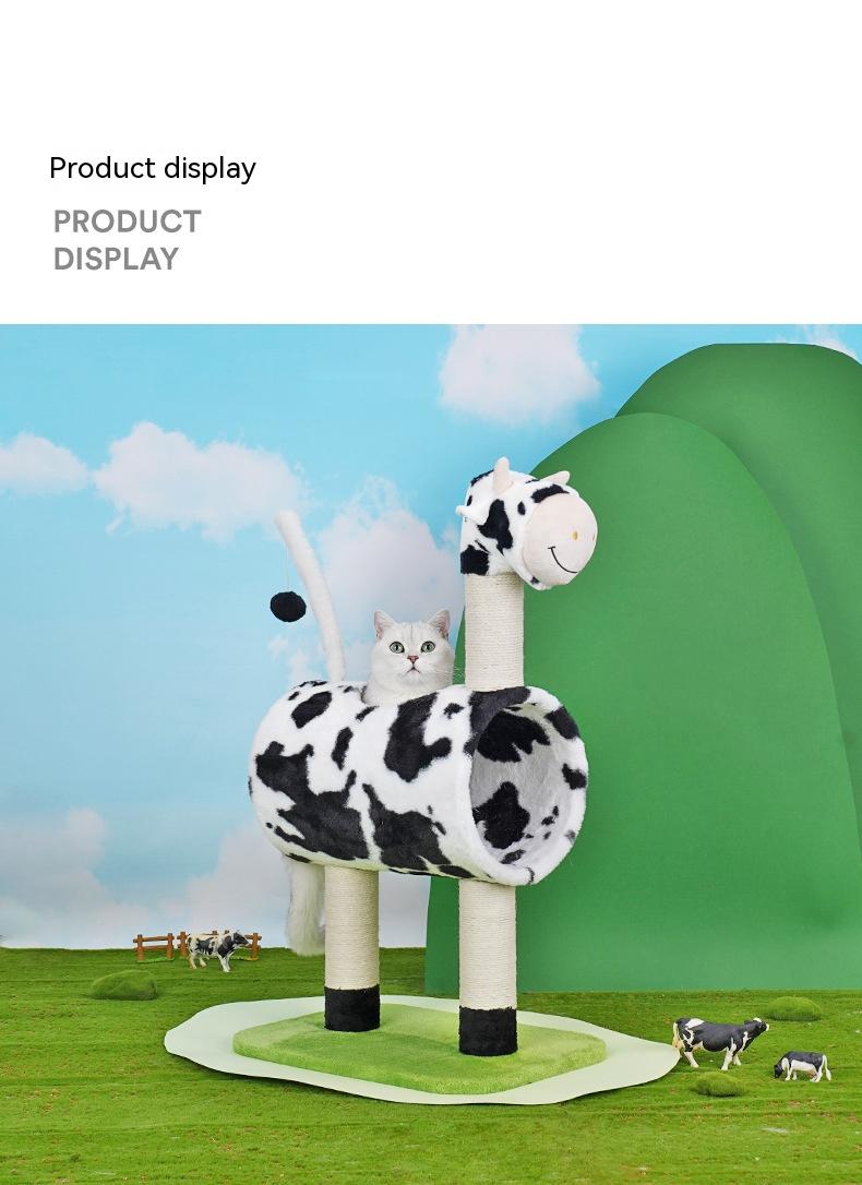 Cow Print Scratching Post and Nest