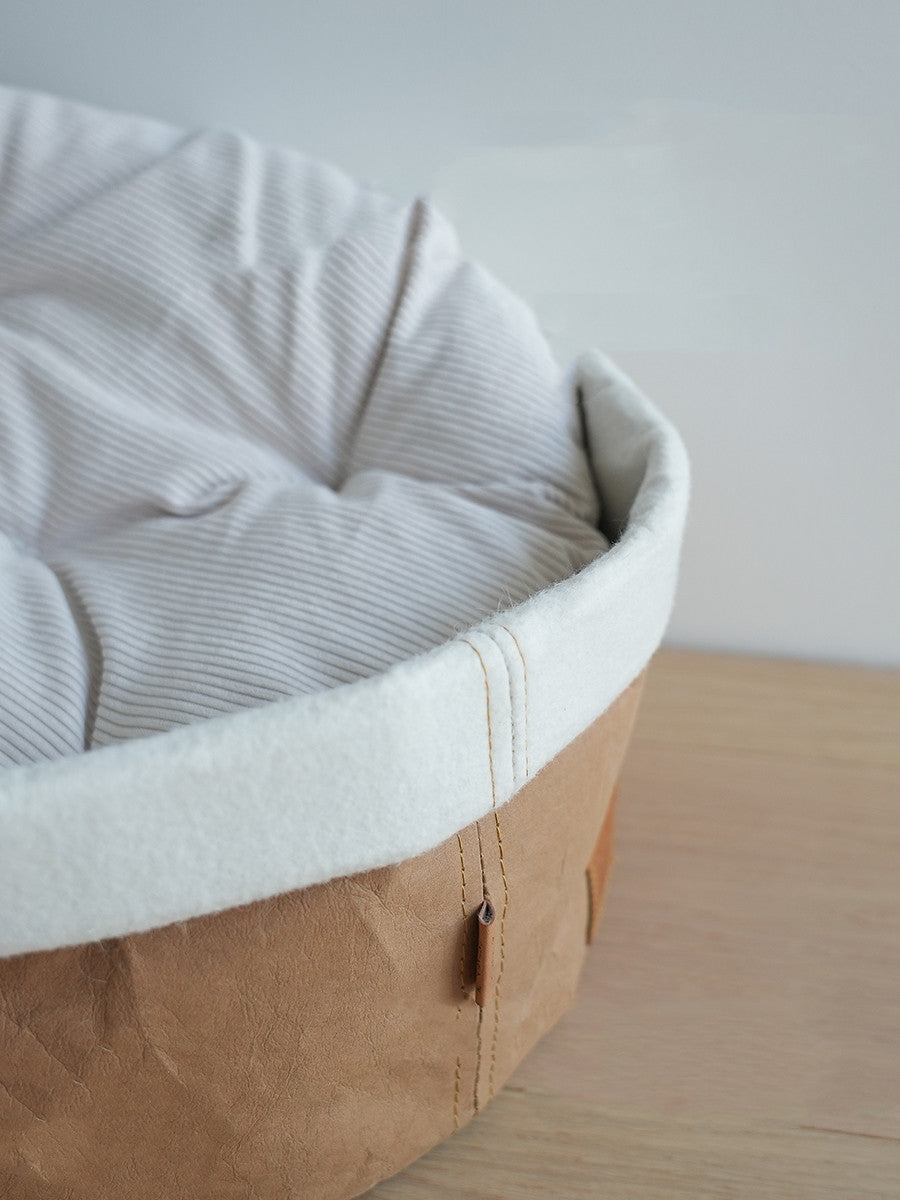 Fleece-Lined Paper Bag Nest With Scratching Board