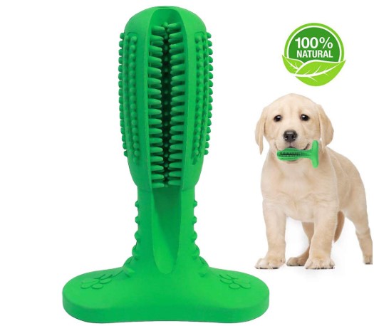 Natural Rubber Bite Resistant Dog Toothbrush Chew