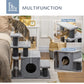 Multiuse Pet Stairs with Scratching Posts and Condo For Accessibility