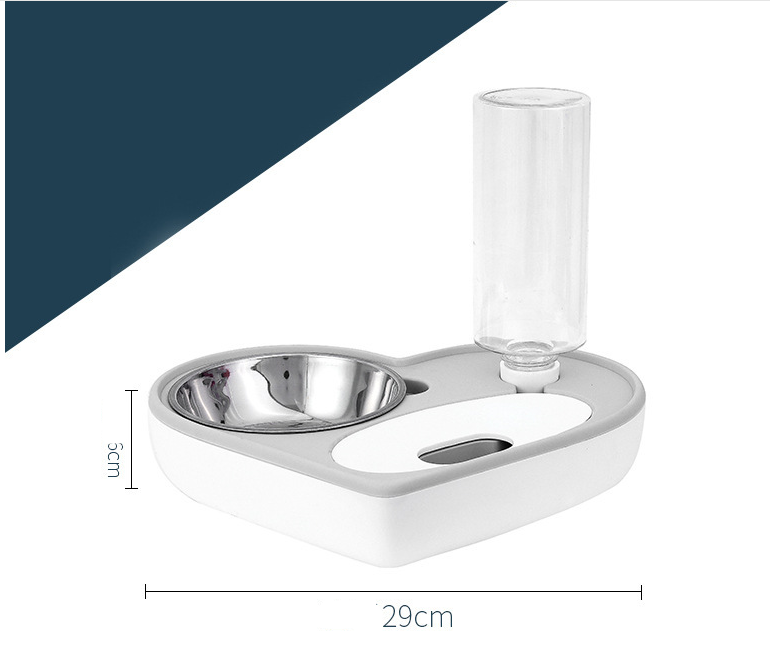 Love For Dinner Pet Bowl with Gravity Fed Water Dispenser