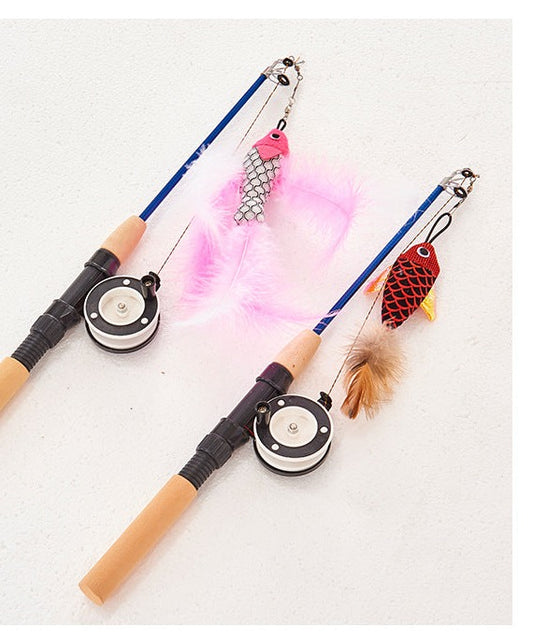 Cat Fishing Derby Game with Retractable Rod