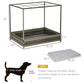 Outdoor Wicker Dog Bed With Canopy